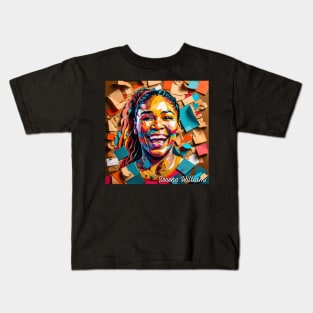 Serena Williams // Paper Art Kids T-Shirt